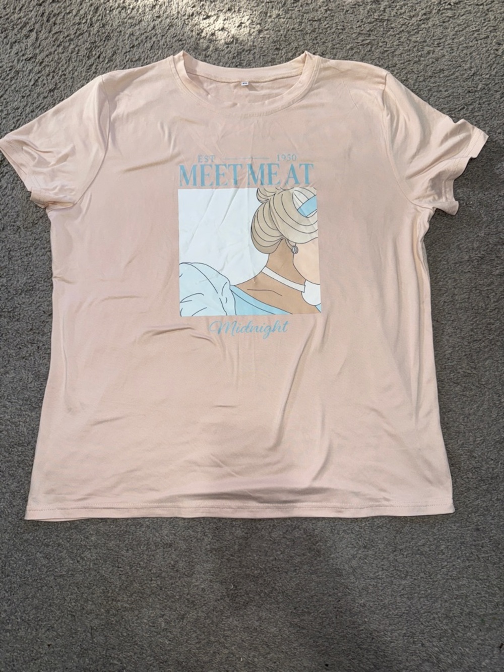 Meet Me At Midnight Graphic Tee - Light Peach